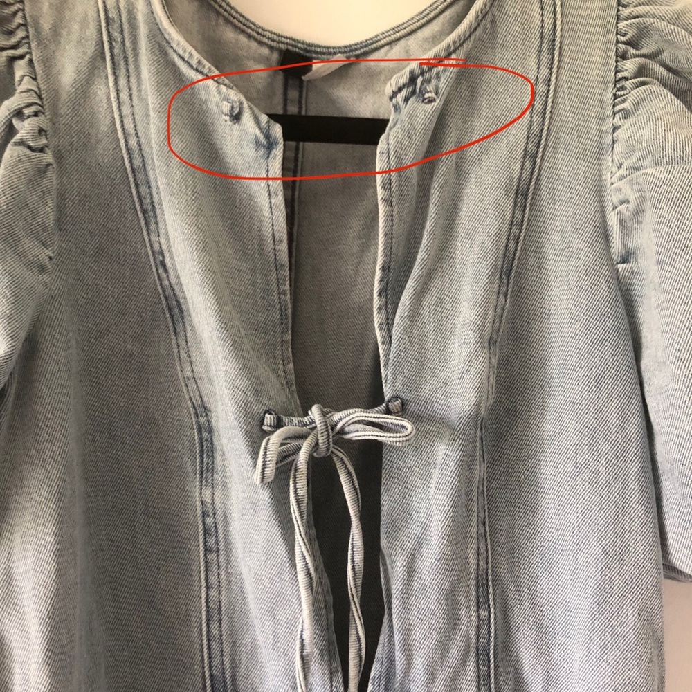 H&M Divided Light Denim Midi Dress | size xxs - Picture 5 of 8